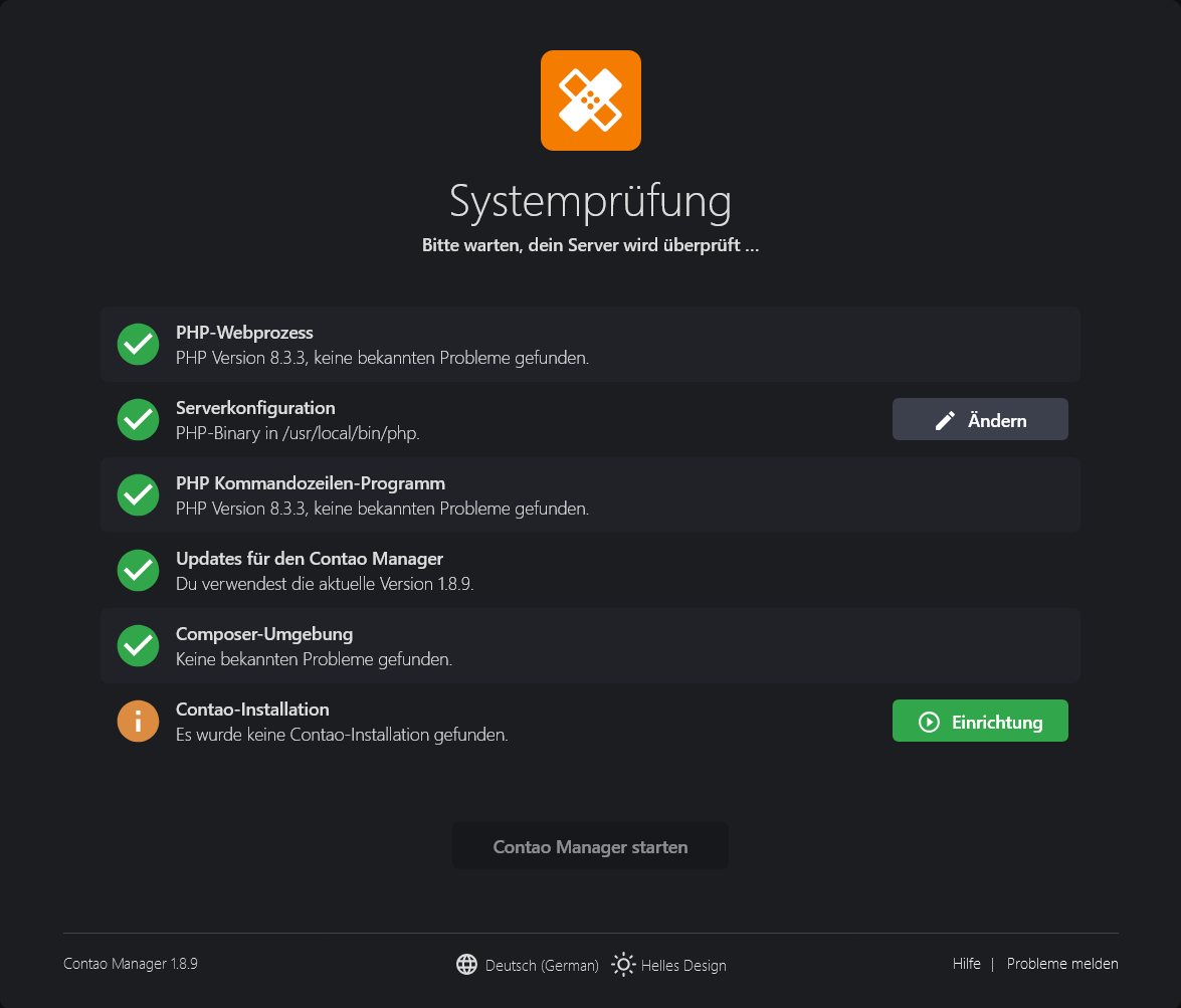 Systemprüfung